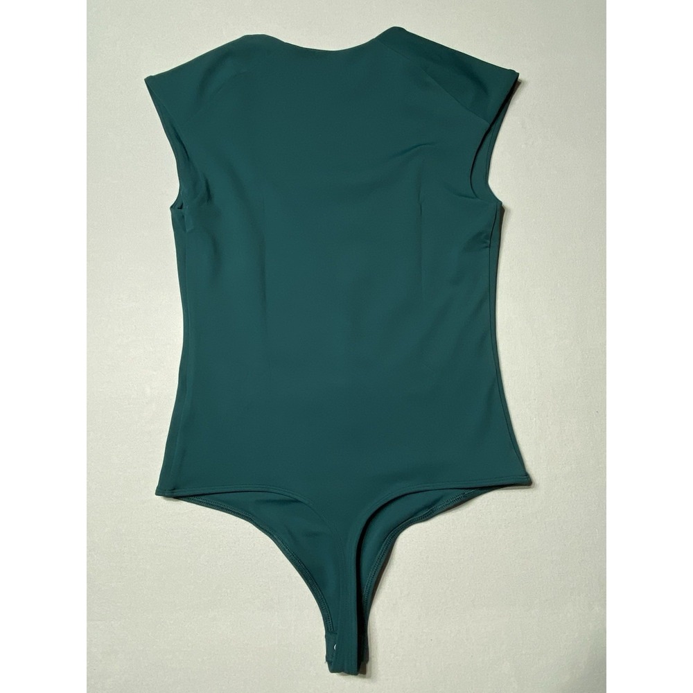 Express Body Contour High Compression Bodysuit Womens M Green Scoop Neck - Picture 6 of 8